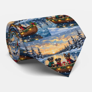 Corbata Perro Affenpinscher Navidad Barco Fiesta