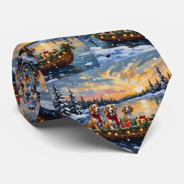 Corbata Perro afgano Navidad Barco Fiesta (Enrollado)
