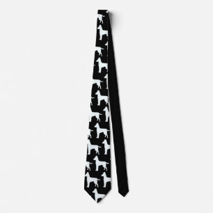Corbata Perro Blanco Negro 
