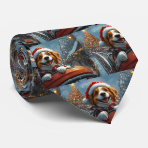 Corbata Perro Brittany Spaniel Navidad