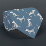 Corbata Perro dálmata verde Verde azulado<br><div class="desc">Un patrón de perro dálmata manchado en un fondo verde verde azulado. Arte original de Nic Squirrell. Perfecto para amantes de los animales y veterinarios.</div>