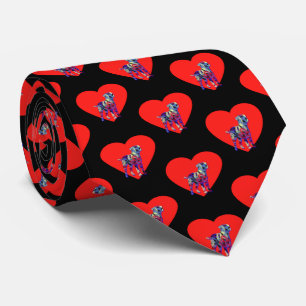 Corbata Perro de la frontera, rojo, anclaje al corazón del
