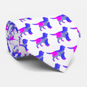 Corbata Perro español Sprocker Pink & Blue Dark Cuello Bla