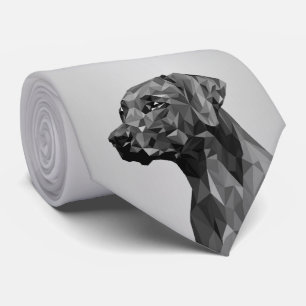 Corbata Perro geométrico gris