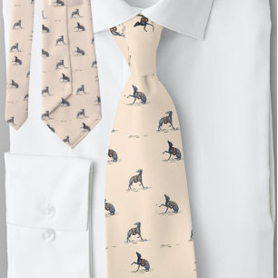Corbata Perro Greyhound Pattern Vintage Peach