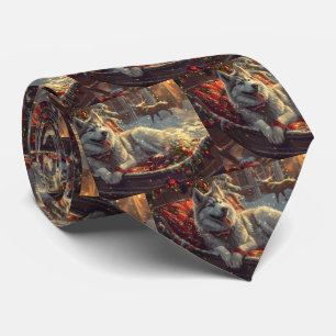 Corbata Perro Laphund Finlandés Fiesta de Navidad