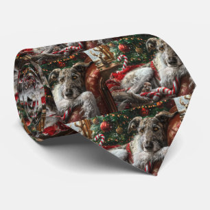 Corbata Perro Lobo Sabueso Navidad Festiva