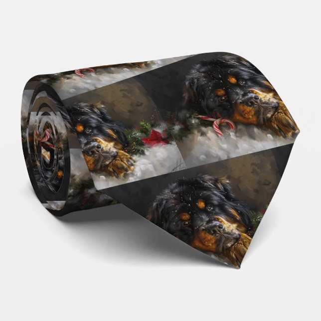 Corbata Perro Mastín Tibetano Navidad Festiva (Enrollado)