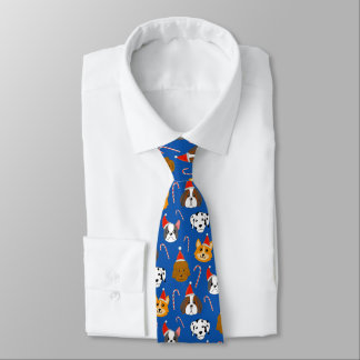 Corbata Perro Navidad Cute Patterado