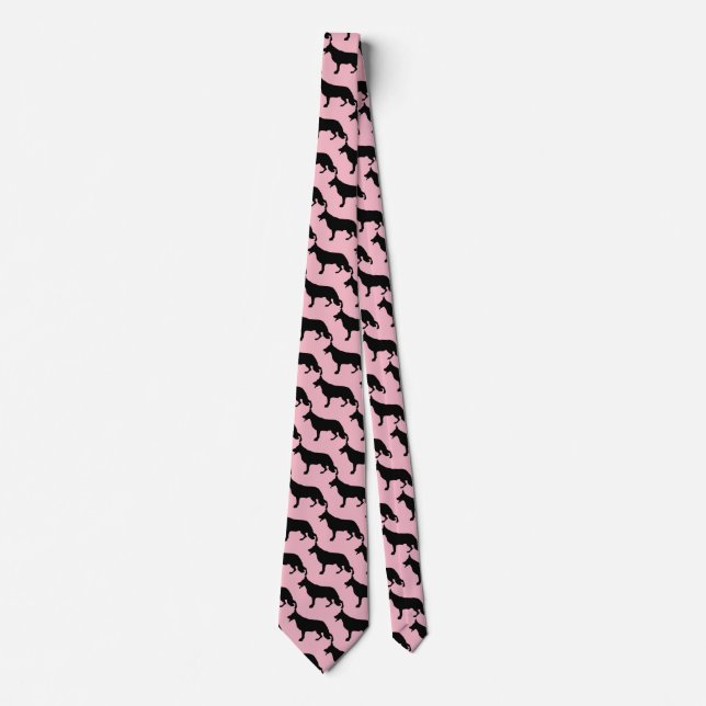 Corbata Perro pastor alemán negro (Anverso)