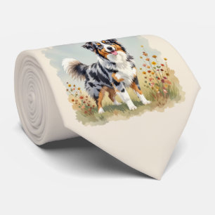 Corbata Perro Pastor Australiano Merle Cola Larga