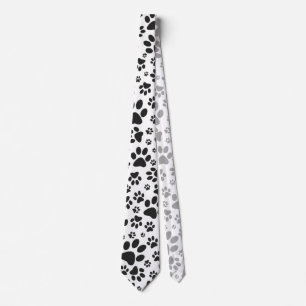 Corbata Perro Paws Black and White Polka Dot