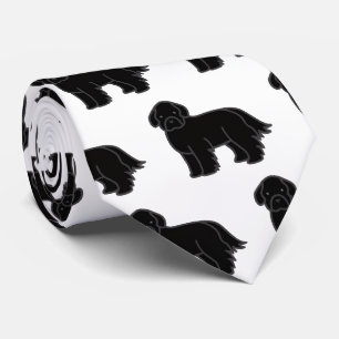 Corbata Perro Terranova Negro Dibujos Animados