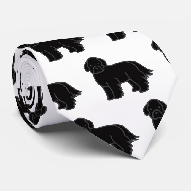Corbata Perro Terranova Negro Dibujos Animados (Enrollado)
