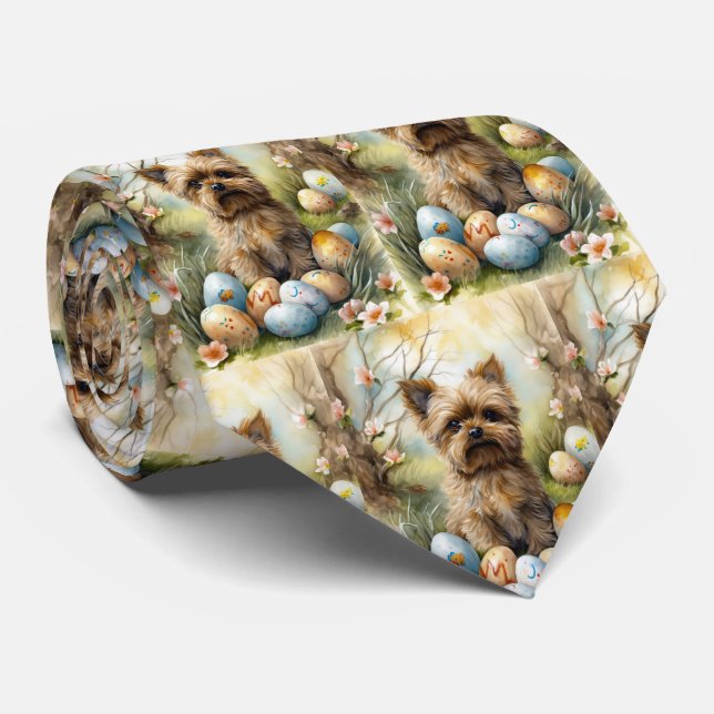 Corbata Perro Yorkipoo con huevos de Pascua Fiesta (Enrollado)