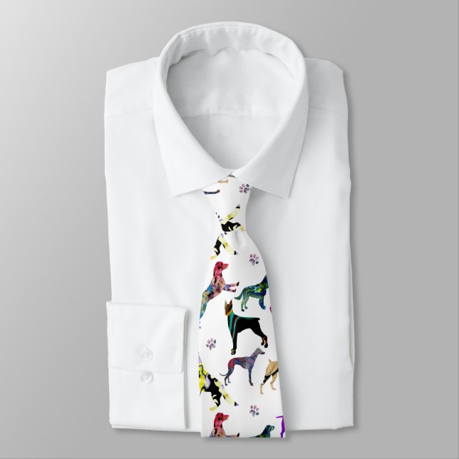 Corbata Perros y patas (Atado)