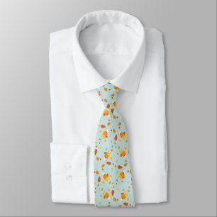 Corbata Personajes de Caramelo de Maíz Bajo Patrón de Hoja