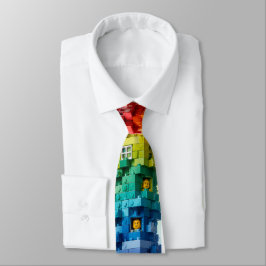 Corbata Personajes divertidos Ladrillos arcoíris