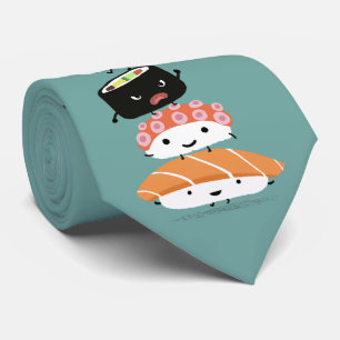 Corbata Personajes Kawaii Cute Sashimi Sushi Chef Sushi