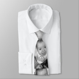 Corbata Personaliza tu patrón de foto en blanco y negro