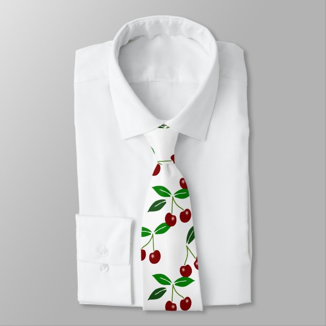 Corbata Personalizable clásico Fruta de cerezo y azada de  (Atado)