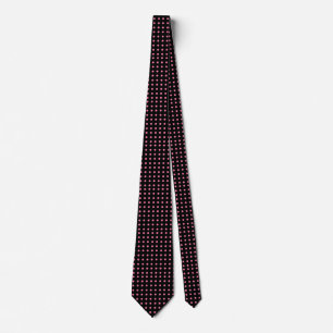 Corbata Personalizable de Punto de Polka Negro y Rosa