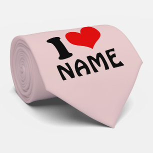 Corbata Personalizable Día de San Valentín Amo Personaliza