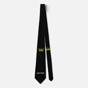CORBATA PERSONALIZABLE MODERNO ESTILO NEGRO VERIFICADO MAR