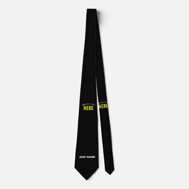 CORBATA PERSONALIZABLE MODERNO ESTILO NEGRO VERIFICADO MAR (Anverso)