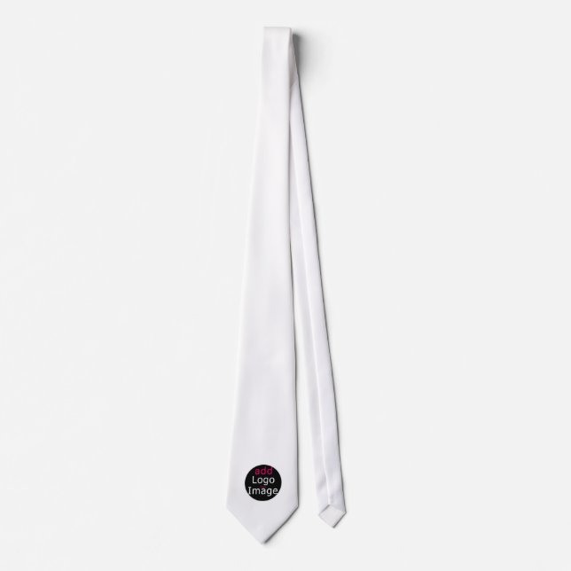 Corbata Personalizable promocional moderno de moda blanco (Anverso)