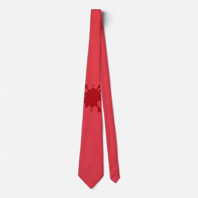 Corbata Personalizable Tomate Red Inkblot Neck Tie (Anverso)