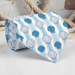 Corbata personalizada con conchas náuticas