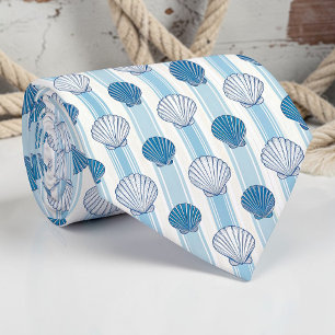 Corbata personalizada con conchas náuticas