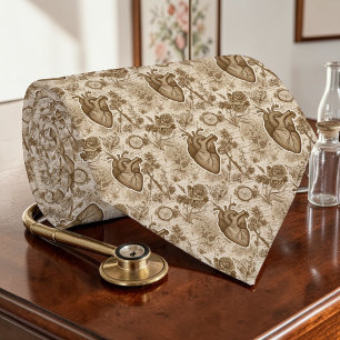 Corbata personalizada con corazón de anatomía vint