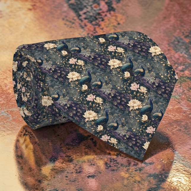 Corbata personalizada con estampado de pavo real (Subido por el creador)