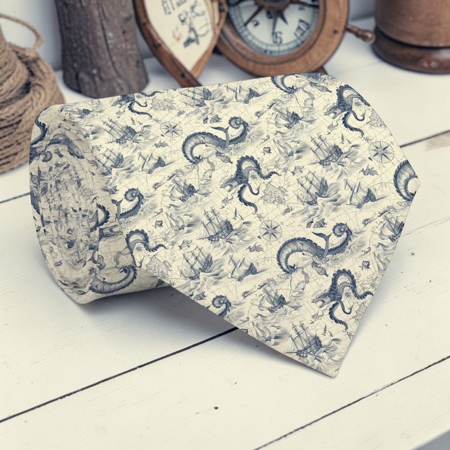 Corbata personalizada con estampado de toile náuti (Subido por el creador)