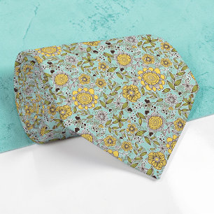 Corbata personalizada con estampado floral