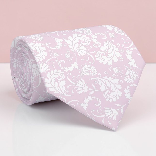 Corbata personalizada con estampado floral rosa pá (Subido por el creador)