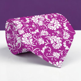 Corbata personalizada con estampado floral violeta