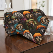 Corbata personalizada con gráfico de perro