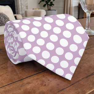 Corbata personalizada con lunares blancos sobre la