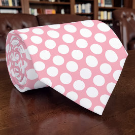 Corbata personalizada con lunares blancos sobre ro