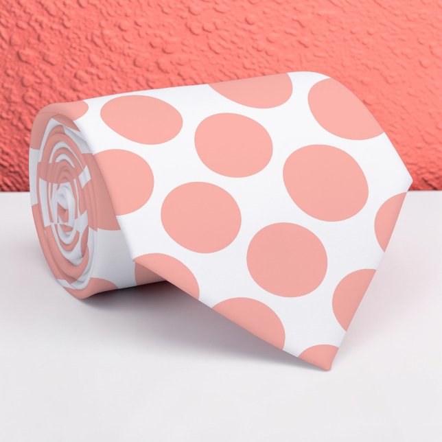 Corbata personalizada con lunares de salmón sobre  (Subido por el creador)