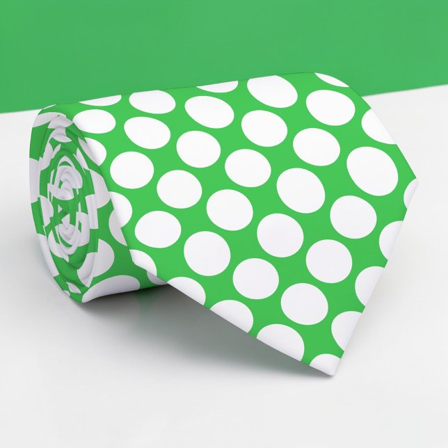 Corbata personalizada con lunares gigantes verdes (Subido por el creador)