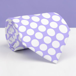 Corbata personalizada con lunares jumbo de lavanda