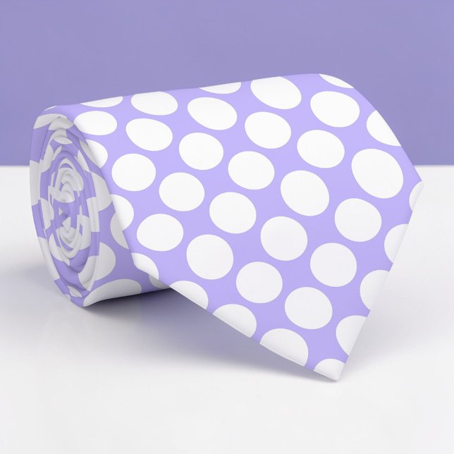 Corbata personalizada con lunares jumbo de lavanda (Subido por el creador)