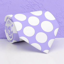Corbata personalizada con lunares jumbo de lavanda