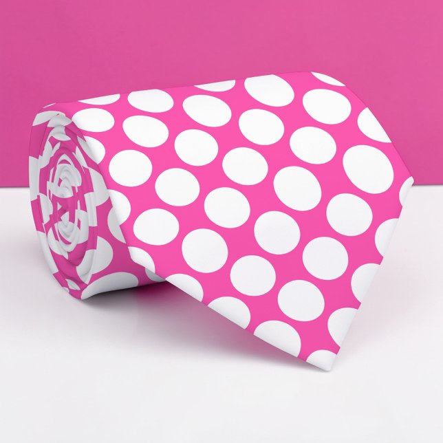 Corbata personalizada con lunares jumbo rosa calie (Subido por el creador)