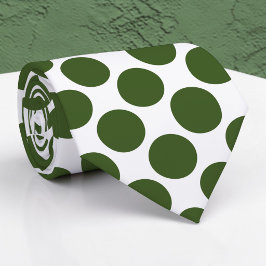 Corbata personalizada con lunares verde oscuro sob