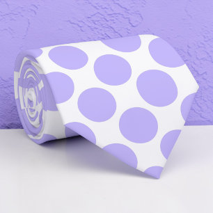 Corbata personalizada con lunares violeta claro so